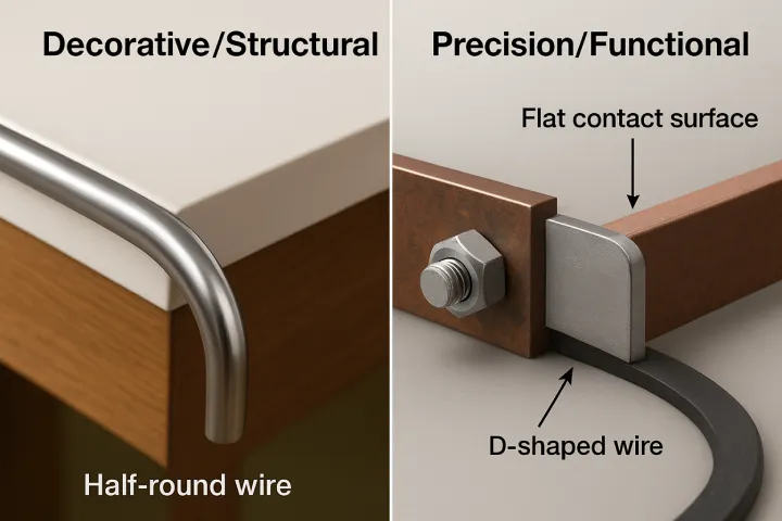 d-shaped wire